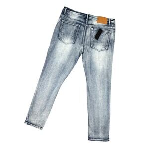 William Rast Mens‎ Skinny Jeans 36 Distressed Blue Wash Denim Y2K Streetwear